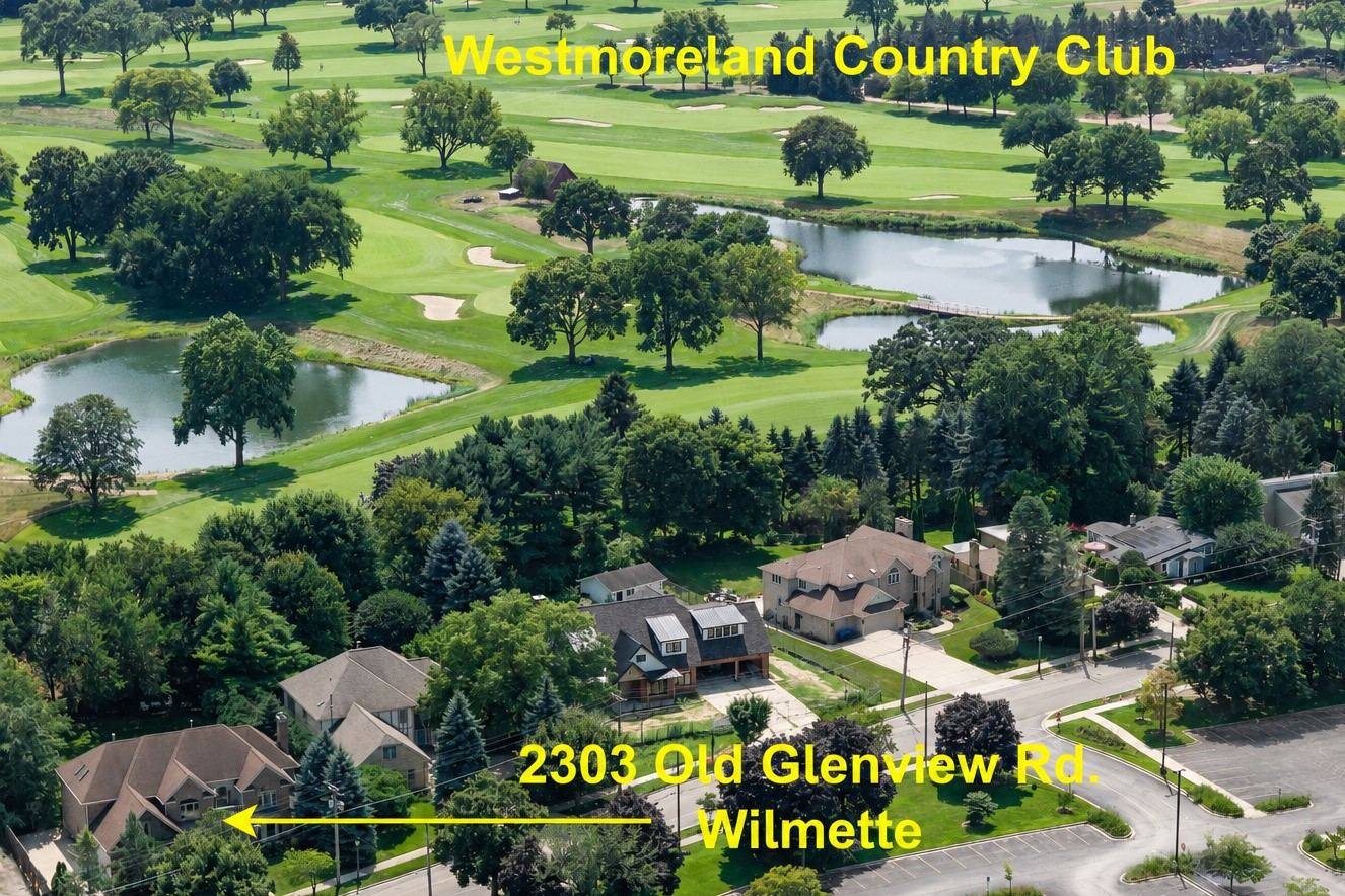 Aerial view showing 2303 Old Glenview Road and Westmoreland Country Club