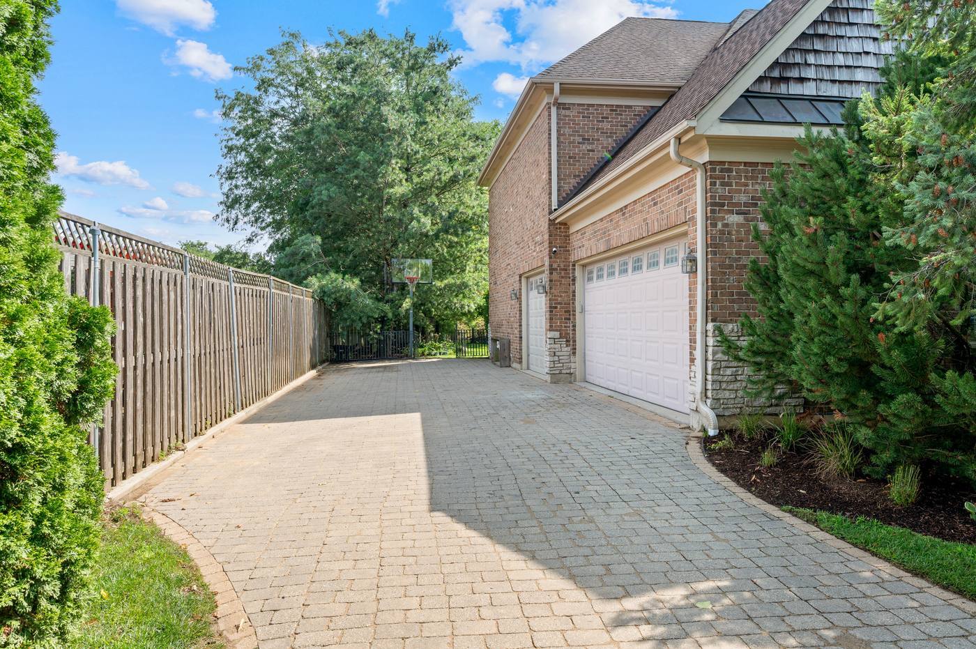 Attached three-car garage at 2303 Old Glenview Road