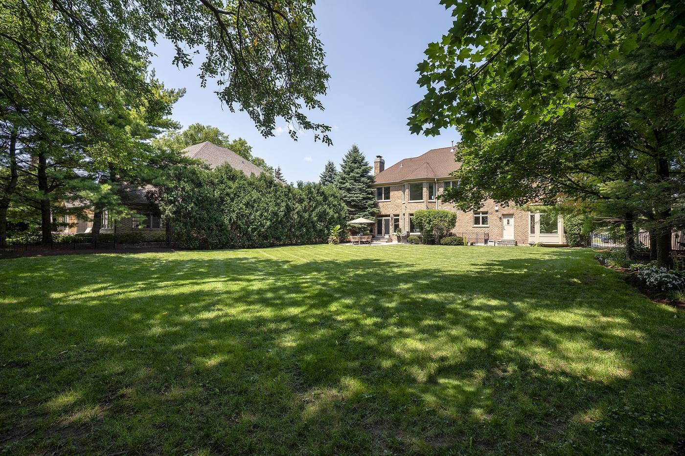 Backyard and .41-acre setting at 2303 Old Glenview Road in Wilmette